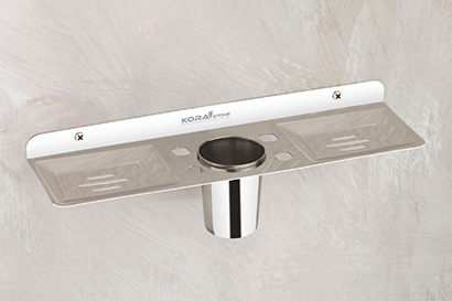 Double Soap Dish With Tumbler Holder