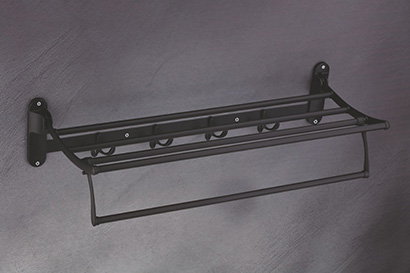 Round Folding Rack Black